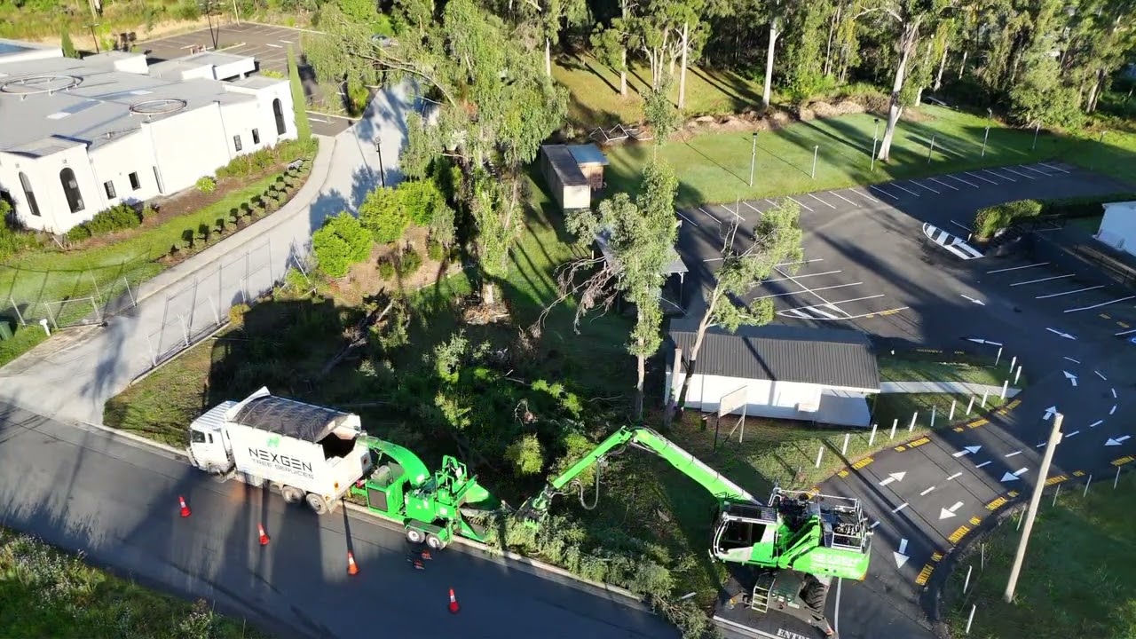 Aerial view of a commercial clearing job